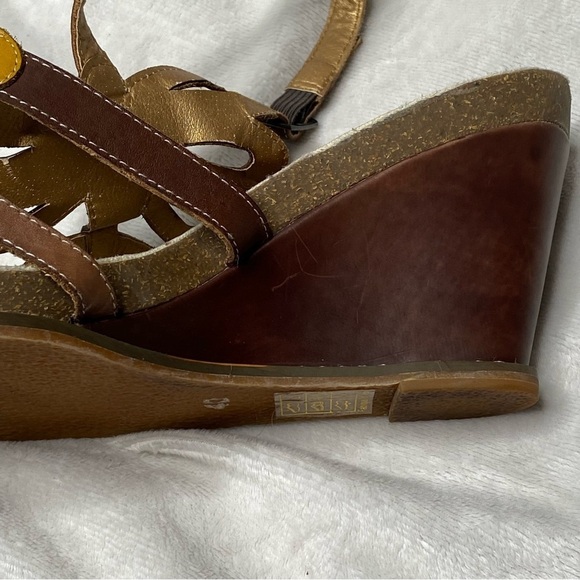 L'Artiste by Spring Step Ronella Multi Strap Leather Wedge Sandals - Picture 9 of 16